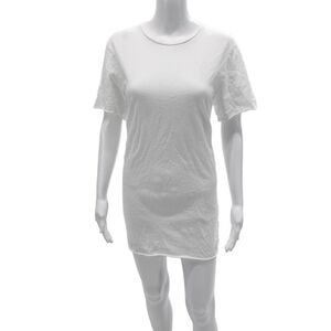 Perfect White Tee Womens Basic Crew Neck Cotton T-Shirt Short Sleeve Size S